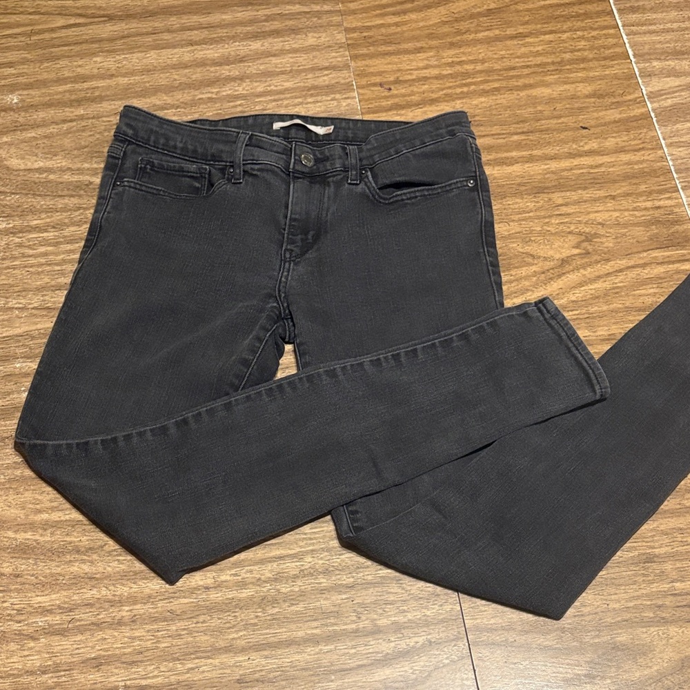 Levi's Women's Faded Black 711 Skinny Jeans